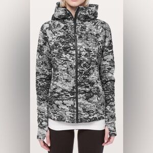 NWOT Lululemon Scuba Hoodie *Light Cotton Fleece Masked Lace Starlight Black